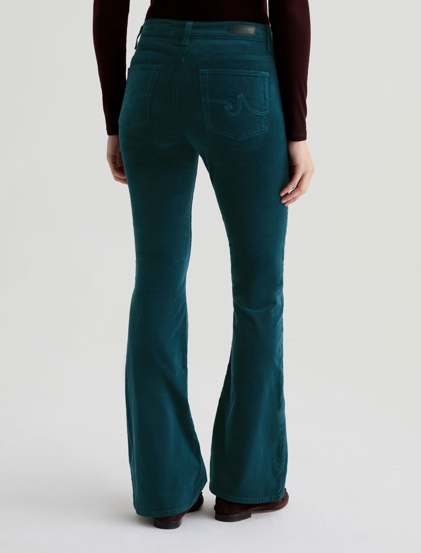 FARRAH MID-RISE BOOT VELVET IN DEEP LAGOON