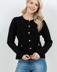 GOLD BUTTON CARDIGAN