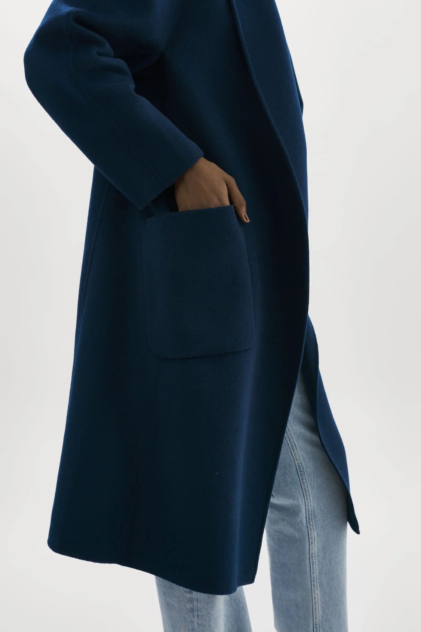 THARA SHAWL COLLAR DOUBLE FACE WOOL COAT