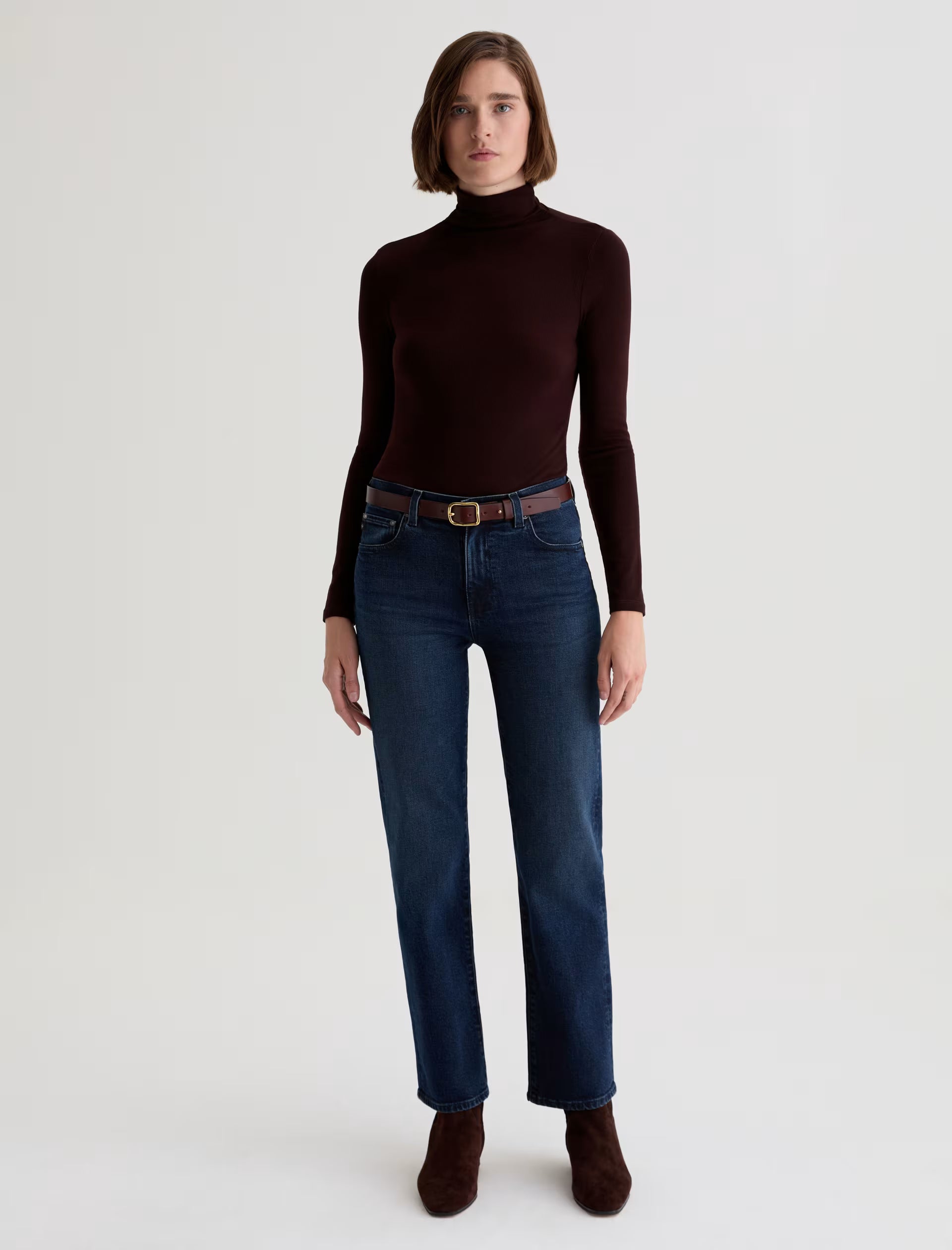 BRINLEY MID-RISE STRAIGHT IN MIDNIGHT SUN