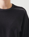 VINTAGE LONG SLEEVE XFINE MERINO BOYFRIEND CREW SWEATER