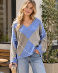 ARGYLE V-NECK SWEATER
