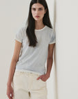 SHORT SLEEVE PIMA CLASSIC REVERSE SPRAY CREW TEE