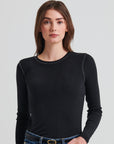 LONG SLEEVE COTTON MODAL VINTAGE RIB CREW