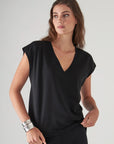 SHORT SLEEVE ICONIC V-NECK DOLMAN TEE