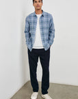 WYATT EBI MELANGE PLAID LONG SLEEVE SHIRT