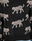 BIG CAT PRINT SWEATER