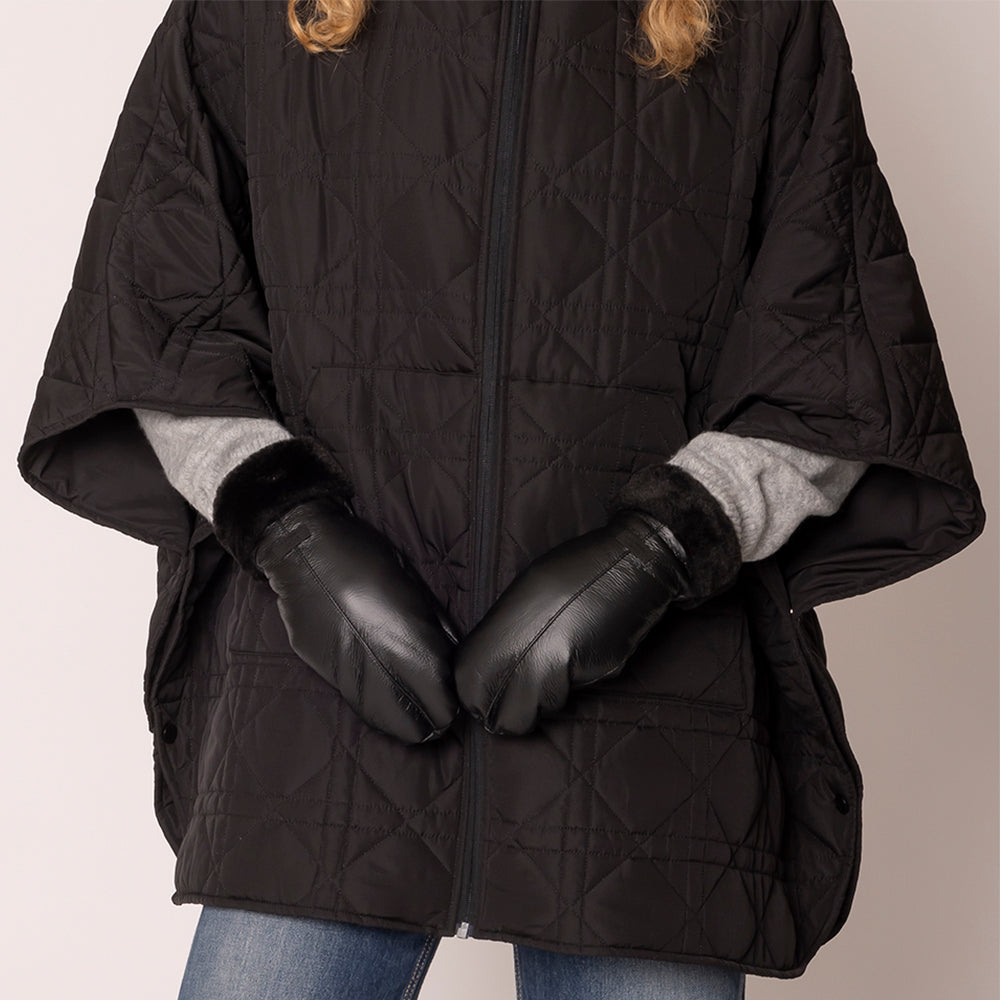 FAUX SHEARLING MITTEN