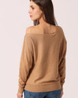 COTTON CASHMERE OFF THE SHOULDER TOP