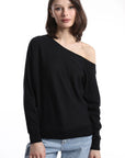 COTTON CASHMERE OFF THE SHOULDER TOP