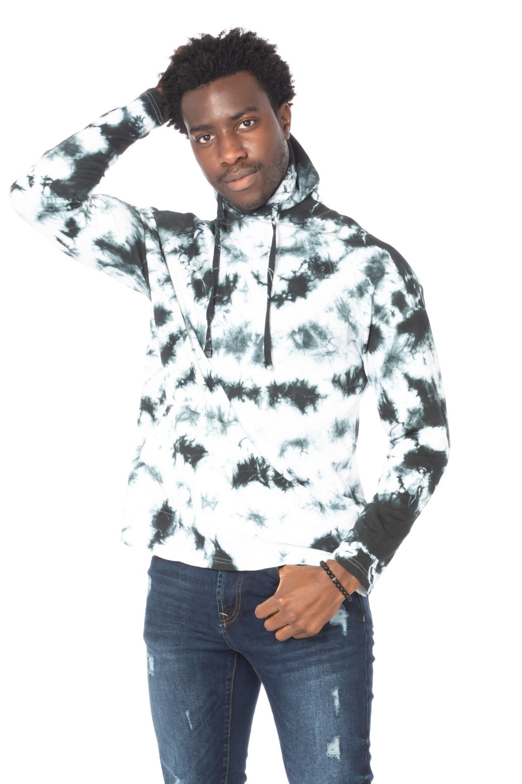 TIE DYE RAGLAN SLEEVE HOODIE