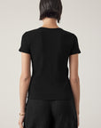 BEDFORD MODAL RIB SCOOP NECK SHORT SLEEVE TOP