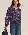 ESTELLA MOJAVE PRINT PLEAT WAIST BLOUSE