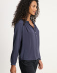 AURELIA SMOCKED YOKE RAYON CHALLIS BLOUSE