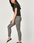 TESS HIGH RISE ANKLE SKINNY IN GREY LEOPARD
