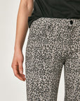 TESS HIGH RISE ANKLE SKINNY IN GREY LEOPARD