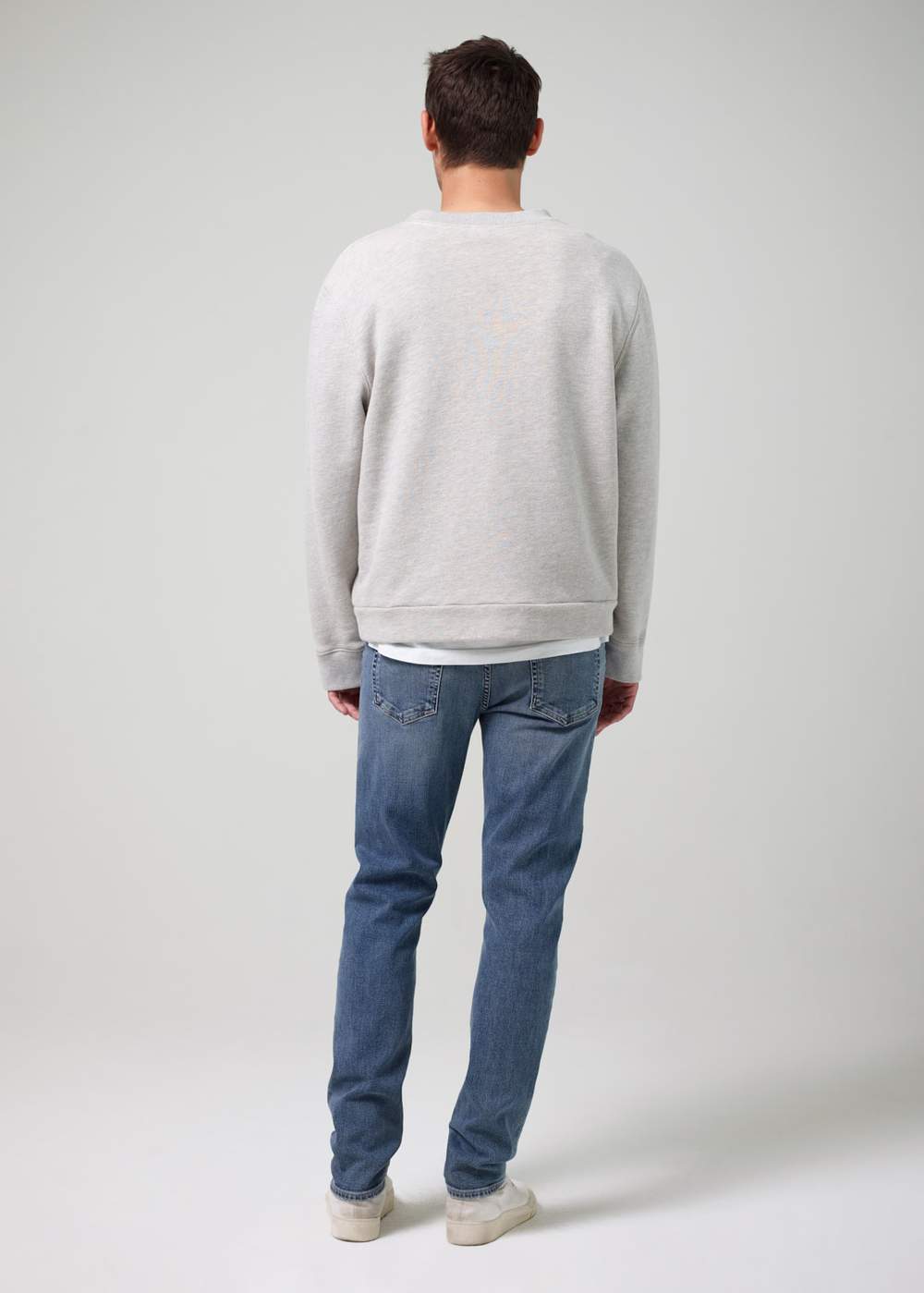 citizens of humanity london slim fit jean in mid blue back