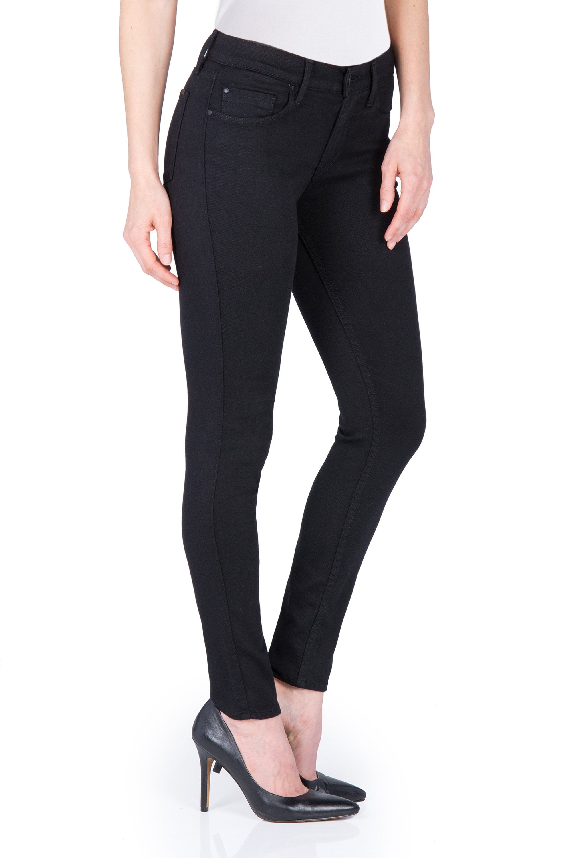 fidelity gwen high rise skinny in jett, side