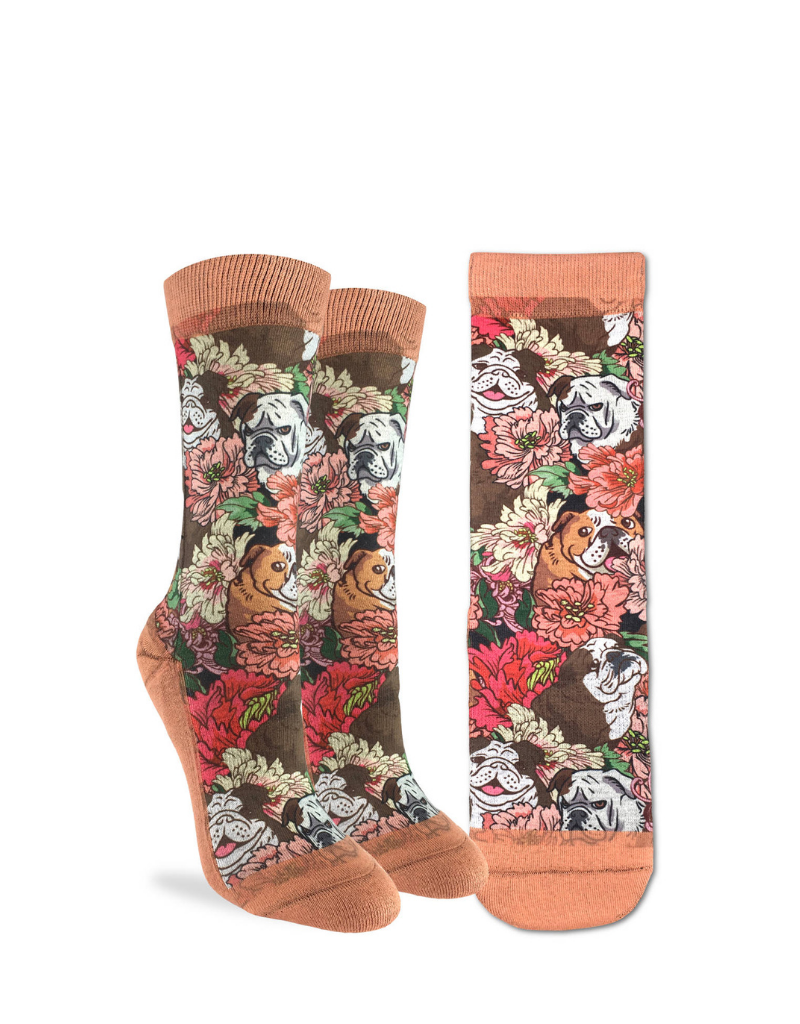 FLORAL BULLDOG ACTIVE SOCK