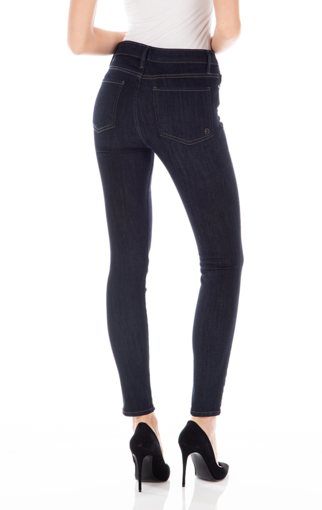 fidelity gwen high rise skinny in westgate, back