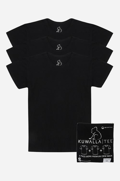 Kuwalla Tee 3-pack of t-shirts in black