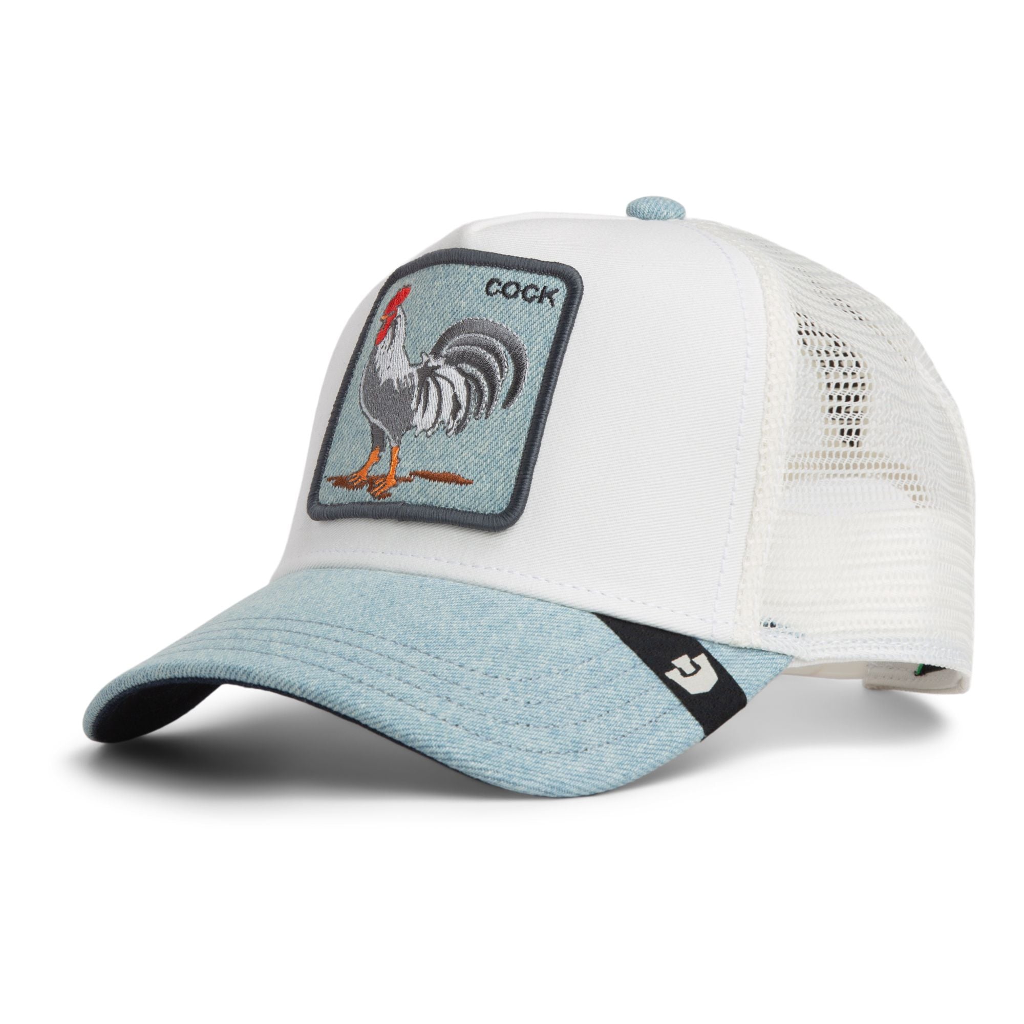 DENIM ROOSTER BALL CAP