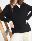 EMMA COTTON SHAKER SWEATER