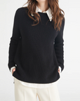 EMMA COTTON SHAKER SWEATER