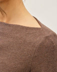 SHIRRED BOATNECK TOP