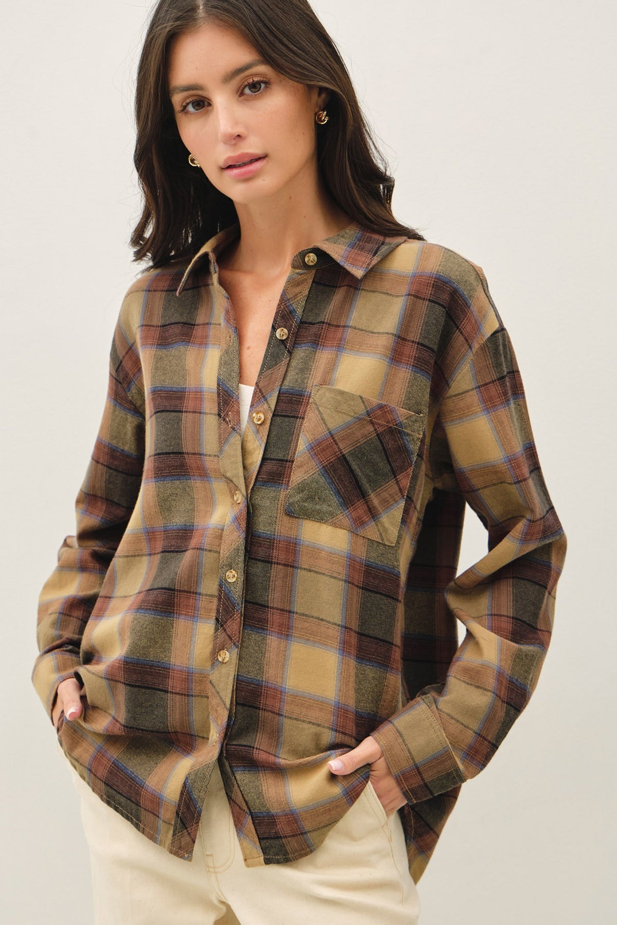 SUNSET PLAID FLANNEL SHIRT