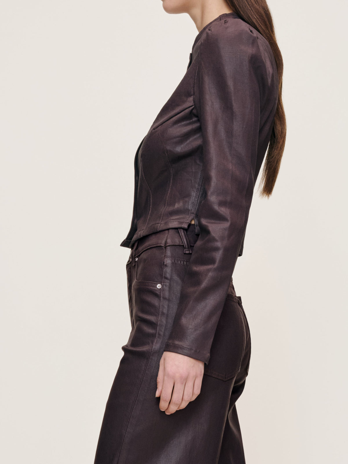 COCOA COATED SCULPTED TOP
