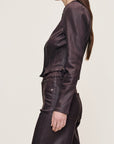 COCOA COATED SCULPTED TOP