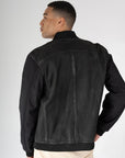 HORIZON CF TECH SLEEVE LEATHER BOMBER JACKET