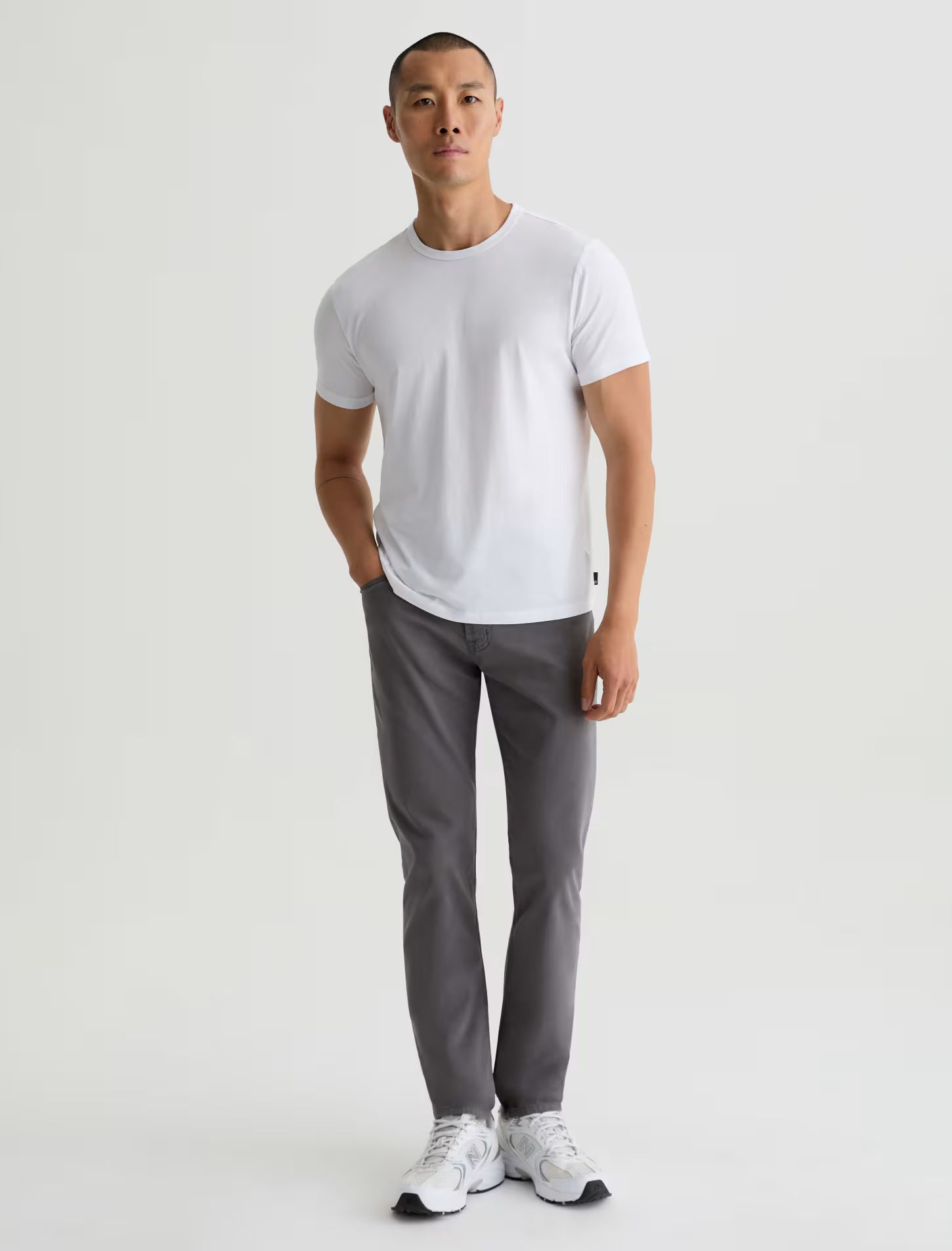 TELLIS MODERN SLIM SUEDED SATEEN IN FOLKESTONE GREY