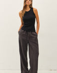 HIGH NECK RIBBED TANK