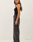 HIGH NECK RIBBED TANK