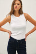 HIGH NECK RIBBED TANK
