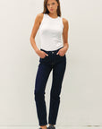 HIGH NECK RIBBED TANK