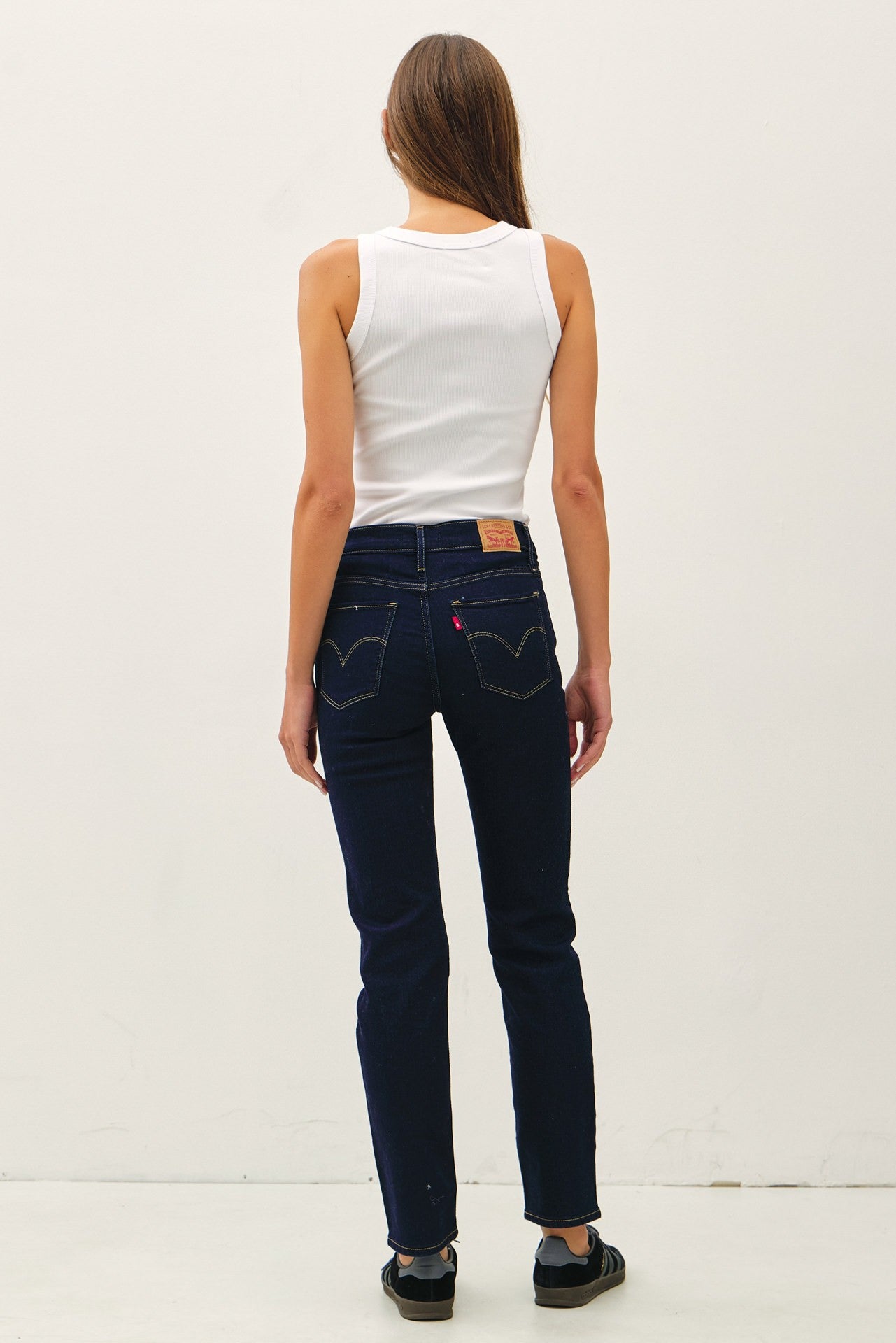 HIGH NECK RIBBED TANK