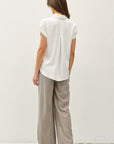 CUFFED SHORT SLEEVE TENCEL SHIRT