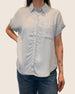 ROLL SLEEVE SHORT SLEEVE TENCEL SHIRT