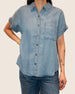 ROLL SLEEVE SHORT SLEEVE TENCEL SHIRT