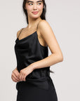 DRAPED SILK CAMISOLE