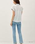 STRIPED ROLLED SHORT SLEEVE SHIRT