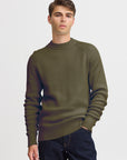 KRISTIAN RAGLAN RIB CREW NECK PULLOVER