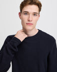 KARL CREW NECK STRUCTURED KNIT SWEATER