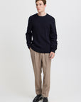 KARL CREW NECK STRUCTURED KNIT SWEATER