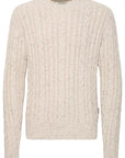 KARL CABLE KNIT CREW NECK SWEATER