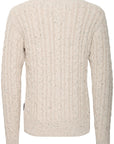 KARL CABLE KNIT CREW NECK SWEATER