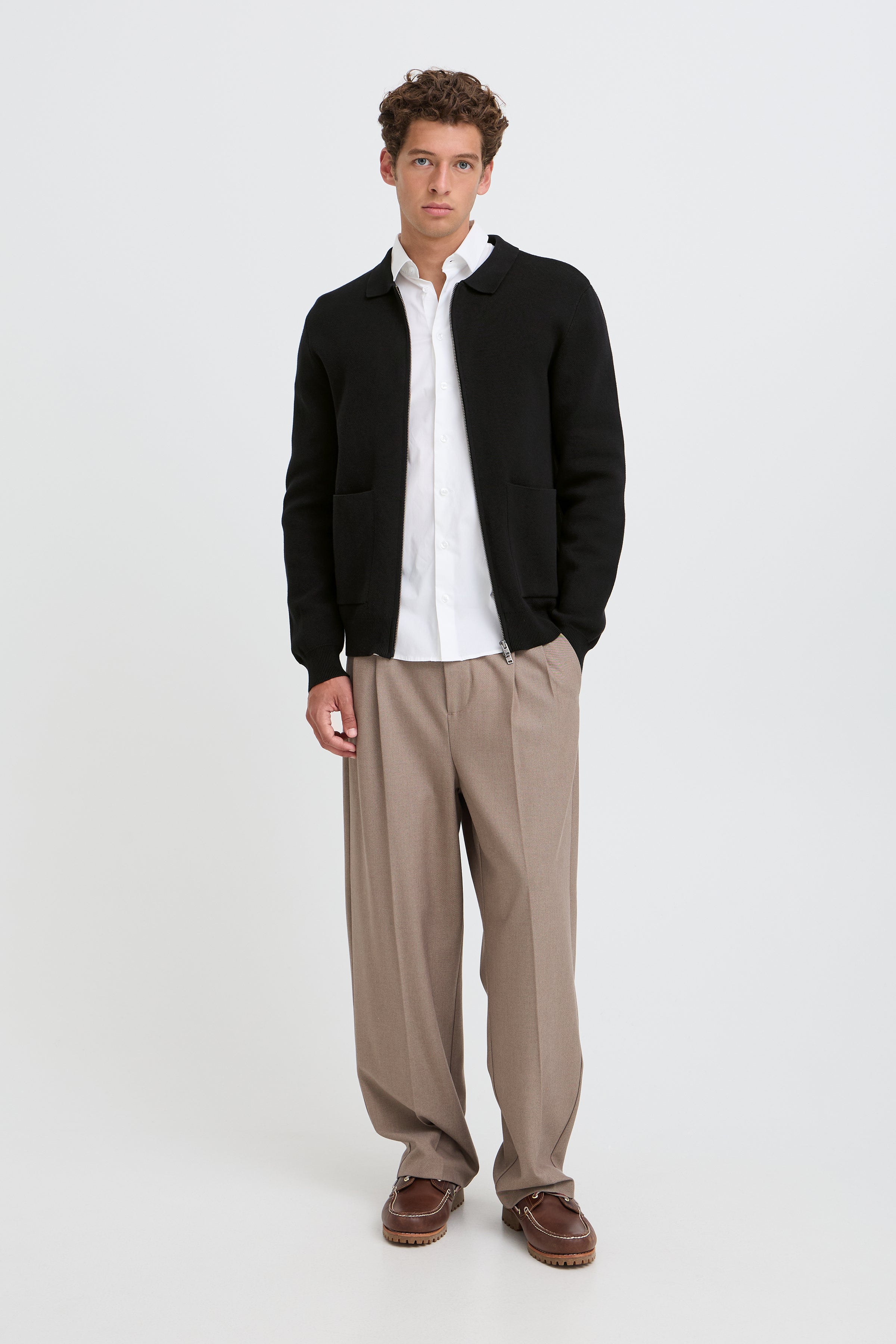 *COMING SOON* CFDIEGO KNIT FULL ZIP CARDIGAN WITH COLLAR